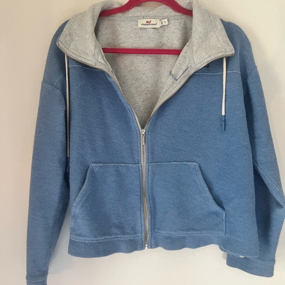 Blue Zip-Up Hoodie